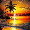 Sunset on Beach Diamond Painting