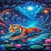 Swimming Tiger Diamond Painting