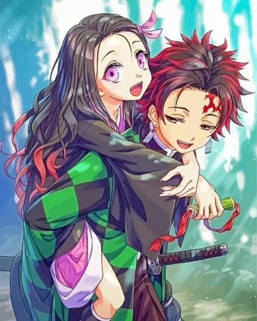Tanjiro and Nezuko Diamond Painting Tanjiro and Nezuko Diamond Painting