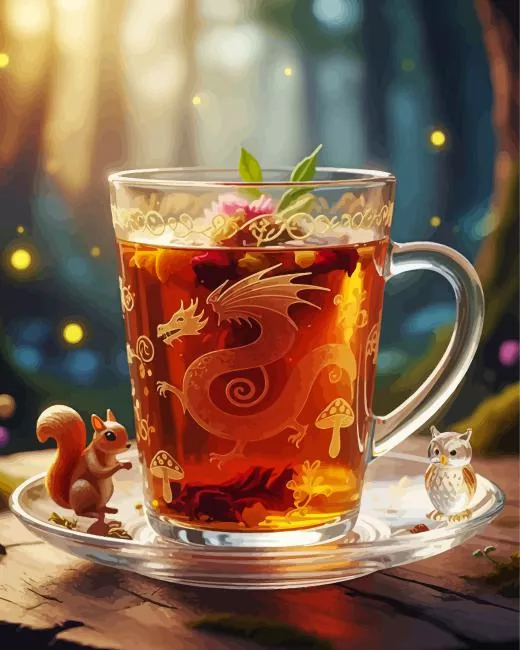 Tea Glass Diamond Painting Tea Glass Diamond Painting