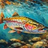Trout Underwater Diamond Painting