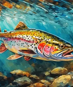 Trout Underwater Diamond Painting