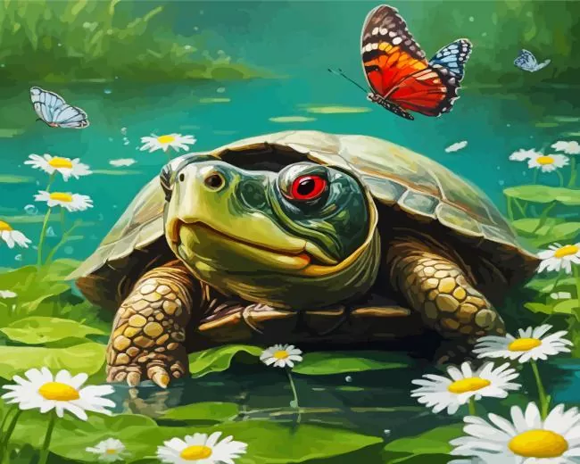 Turtle and Butterfly Diamond Painting Turtle and Butterfly Diamond Painting