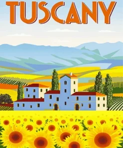 Tuscany Italy Poster Diamond Painting