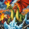 Twin Dragon Diamond Painting
