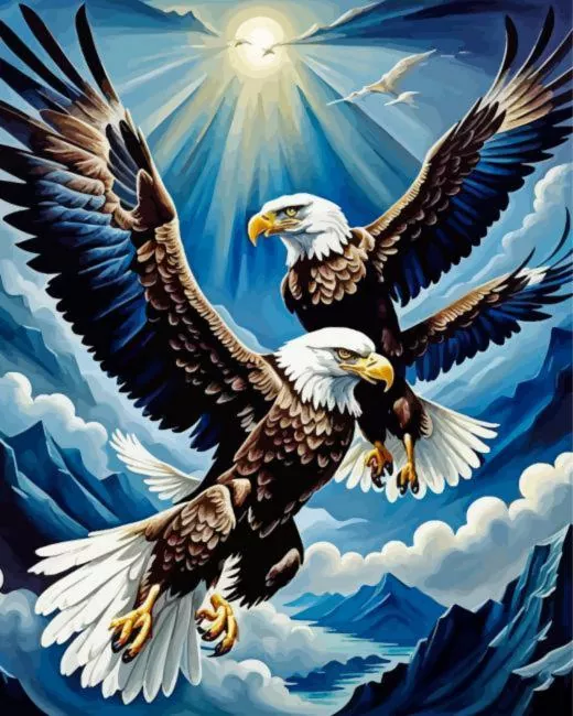 Two Eagles Birds Diamond Painting Two Eagles Birds Diamond Painting