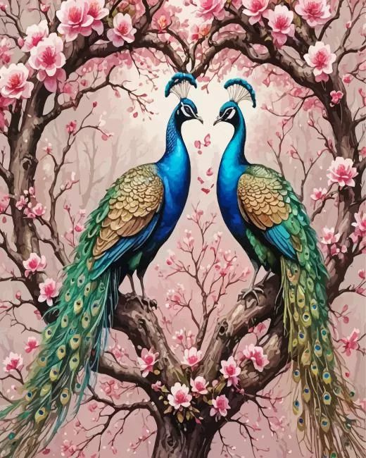 Two Peacocks Diamond Painting Two Peacocks Diamond Painting