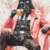 Vader Drinking Coffee Diamond Painting