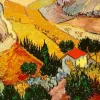 Valley with Ploughman Seen from Above Diamond Painting