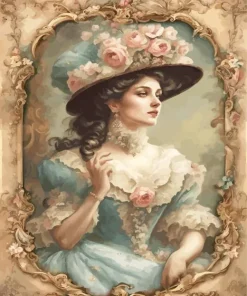 Vintage Classy Lady Diamond Painting