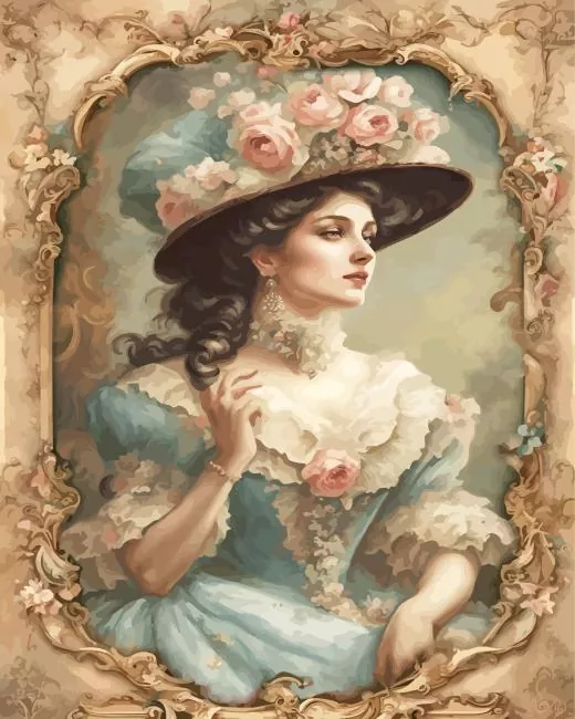 Vintage Classy Lady Diamond Painting Vintage Classy Lady Diamond Painting