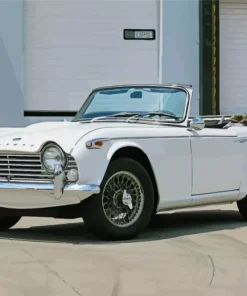 White Triumph TR4 Diamond Painting