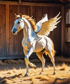 Winged Cremello Diamond Painting