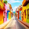 Colorful Colombian Houses Diamond Painting