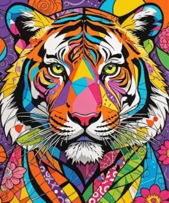 Colorful Tiger Pop Art Diamond Painting
