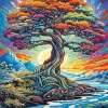 Colorful Trippy Tree Diamond Painting