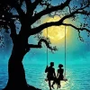 Couple on a Swing Silhouette Diamond Painting