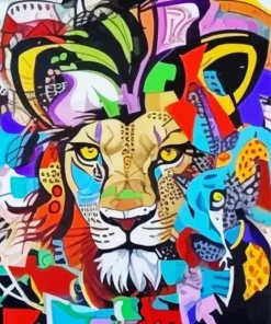 Cubism Lion Diamond Painting