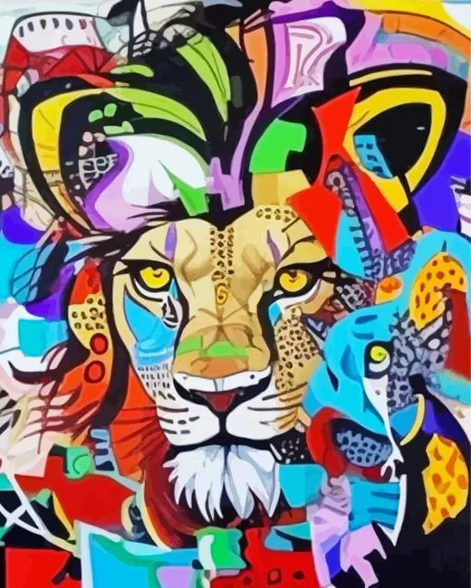 Cubism Lion Diamond Painting Cubism Lion Diamond Painting