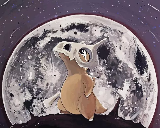 Cubone looking up Diamond By Numbers Cubone Looking Up Diamond Painting