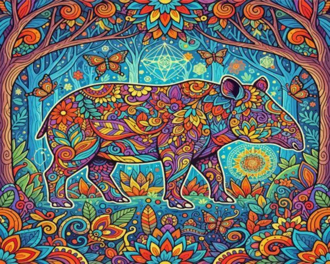Mandala Tapir Diamond Painting Mandala Tapir Diamond Painting