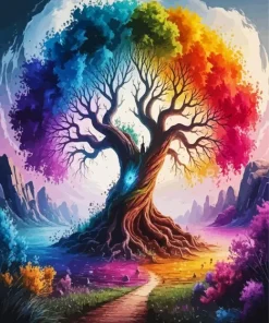 Rainbow Tree Diamond Painting