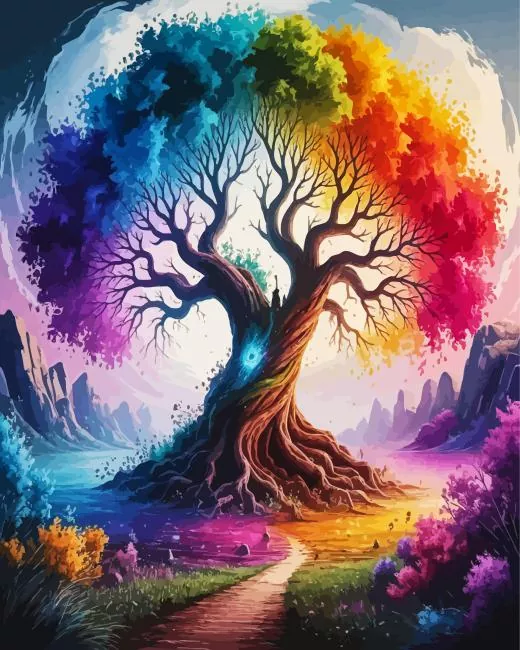 Rainbow Tree Diamond Painting Rainbow Tree Diamond Painting