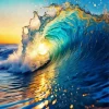 Sunset and Wave Diamond Painting