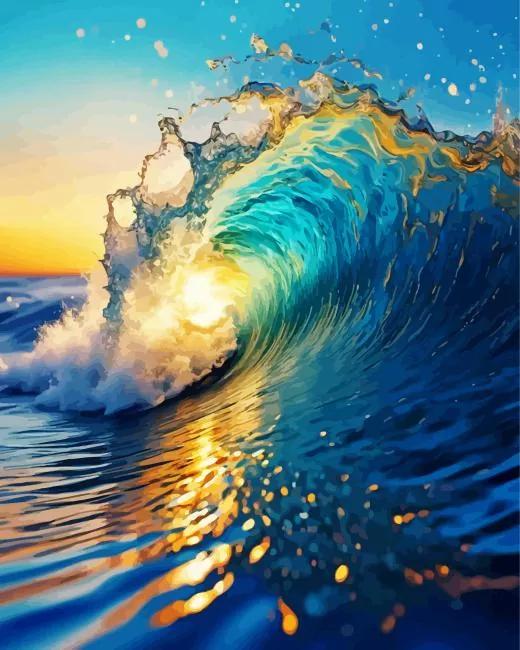 Sunset and Wave Diamond Painting Sunset and Wave Diamond Painting