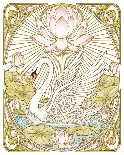 Swan Lotus Diamond Painting Swan Lotus Diamond Painting