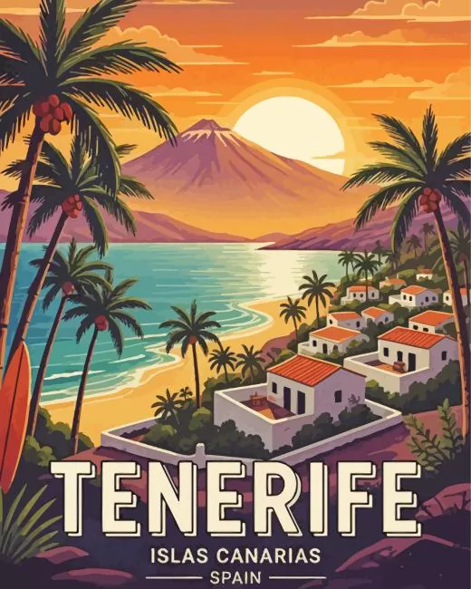 Tenerife Poster Diamond Painting Tenerife Poster Diamond Painting