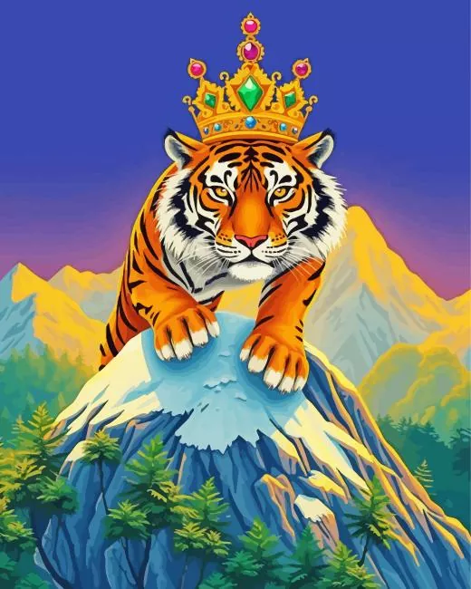 Tiger with Crown Diamond Painting Tiger with Crown Diamond Painting
