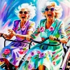 Two Old Ladies Friends Diamond Painting