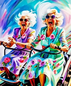 Two Old Ladies Friends Diamond Painting